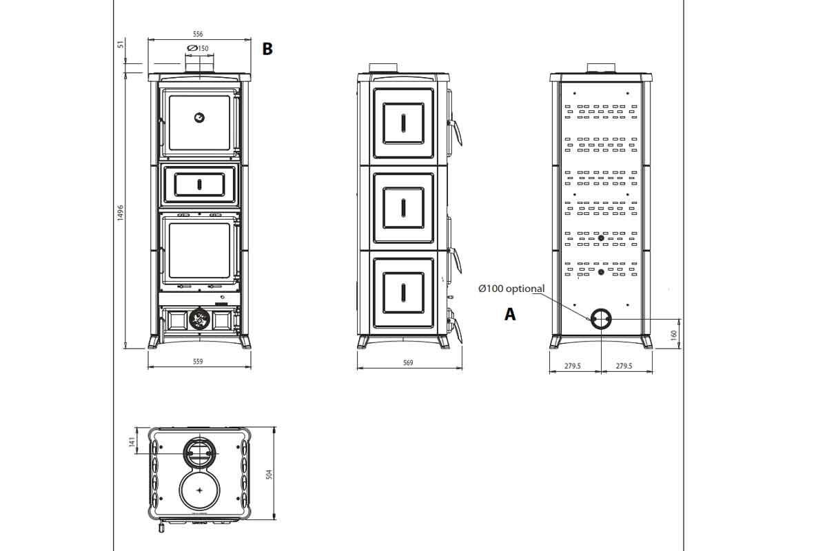 Kaminofen Nova Forno Majolica von La Nordica